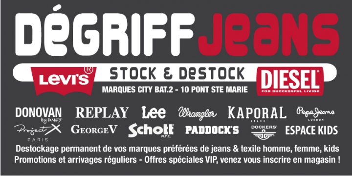 DEGRIFF JEANS - Destockage permanent
